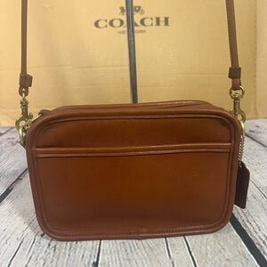 Vintage Coach 9925 British Tan🎡Carnival Bag EXCELLENT COND!🌈